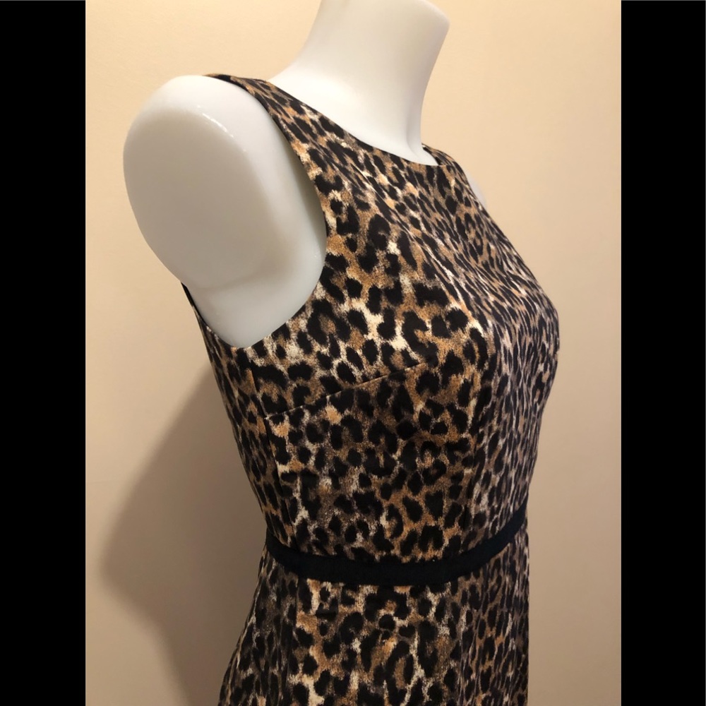 ANN TAYLOR LOFT LEOPARD PRINT SLEEVELESS DRESSπ0P - Picture 12 of 17
